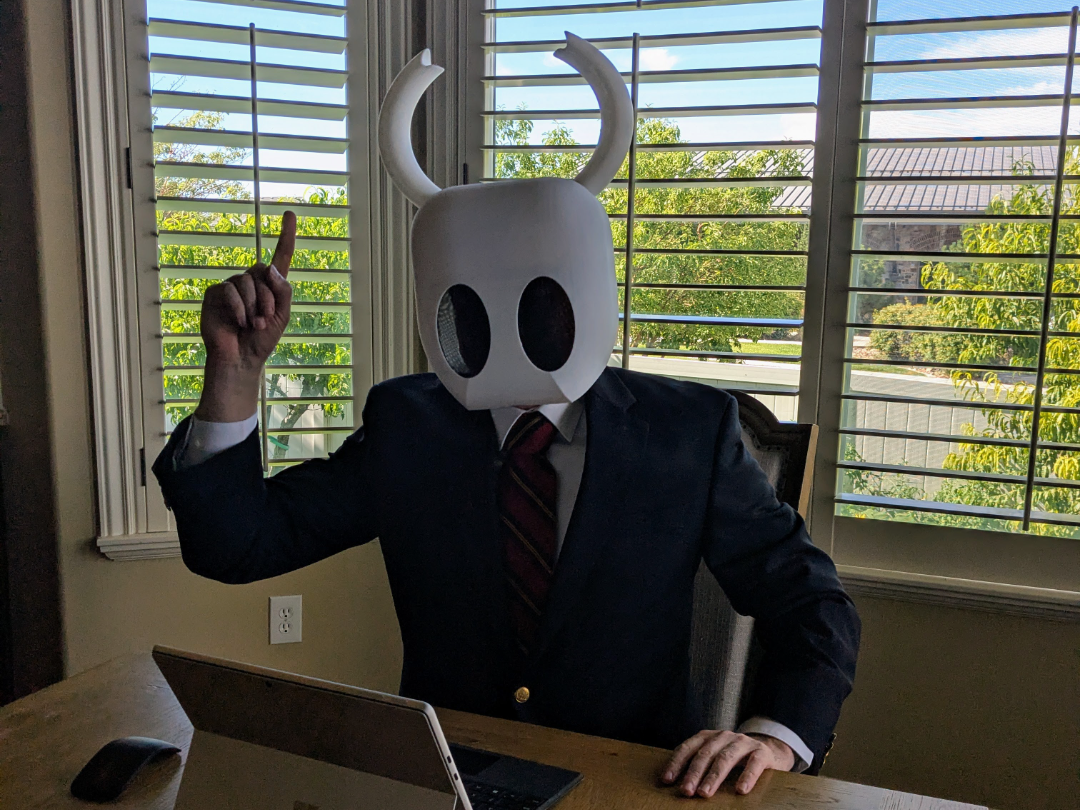 Hollow Knight Mask adult cosplay — free 3D print Knight mask