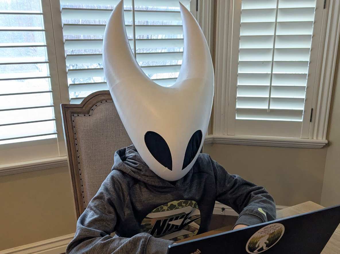 Hornet Mask Hollow Knight child and teen size — free 3D print cosplay
